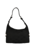 Monogram Shoulder Bag, &pound;180, Handbags, Black, Canvas, Front view